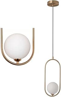 Lustre Luminaria Pendente Globo Oval E27 Teto Enfeite Moderno Decoraçao Casa Recepçao Ambiente Apartamento Iluminaçao