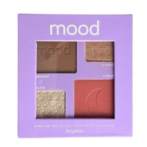 PALETA BLUSH CONTORNO E ILUMINADOR BEYOND WORDS MOOD HBF5862 RUBYROSE
