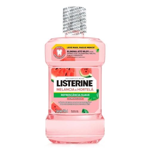 LISTERINE® Melancia & Hortelã Enxaguante Bucal Sem Álcool, 500mL
