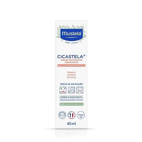 Mustela Cicastela Creme Reparador Hidratante 40Ml - Hidrata Repara Acalma E Purifica A Pele - Multiuso Para Os Pequenos Dodóis Dos Bebês E Crianças Feito Com 91% De Ingredientes