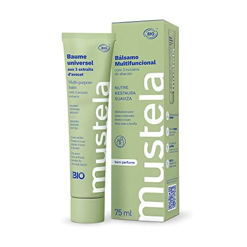 Mustela Bálsamo Multifuncional 75ml - Hidratante para áreas ressecadas do corpo com 3 extratos de Abacate, com 99,7% de ingredientes de origem natural - Para Bebês, Crianças e toda a Família