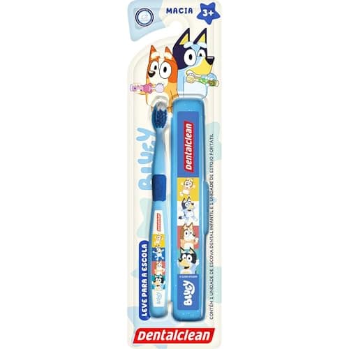 Dentalclean Escova de Dente Bluey Escolar Infantil Macia - Azul