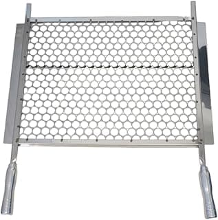Grelha Churrasqueira Pré Moldada Encaixe Moeda Inox 57x40 Cm
