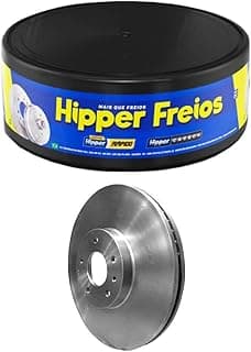 Disco Freio Dianteiro Ventilado HF16R, Prata, Hipper Freios