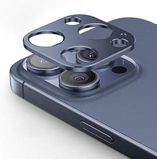 Protetor de lente oca de liga de titânio azul para iPhone 15 Pro/15 Pro Max