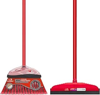Kit limpeza vassoura rodo Condor vermelho