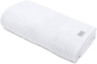 Toalha de banho branca Buettner, algodão egípcio, 81cm x 1,50m, dobrada.