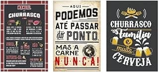 Cartaz decorativo churrasco com frase encorajadora em português