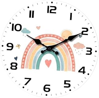 Relógio de Parede Decorativo Escandinavo Silencioso em Acrílico com Numerais Arábicos de Fácil Leitura, Design Elegante E Sofisticado, Adequado para S, 30cm