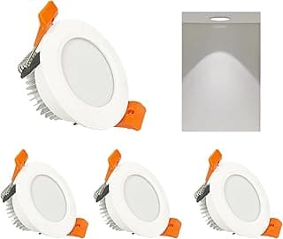 Pacote com quatro lâmpadas de teto LED embutidas de 2 polegadas, luz branca fria, dimenziável