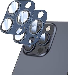 Protetor de lente de câmera para iPhone 15 Pro Max/15 Pro, KUZOOM, azul