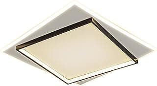 Luminária de teto LED moderna quadrada, 33W, preta, embutida para corredor, 3000-6000K
