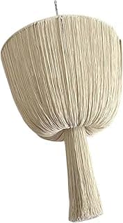 Abajur de macramê nórdico com franjas, estilo nórdico, ideal para decoração.