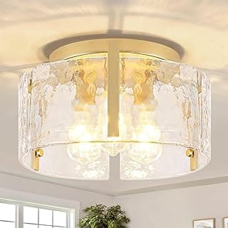 Luminárias De Teto Modernas, Semi-Embutidas, Lustre De Entrada, Luminária De Corredor, Luminária De Teto Dourada De 3 Luzes Para Cozinha, Hall De Entrada, Lavanderia, Luzes, Listadas Pela Ul