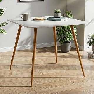 Mesa de Jantar Quadrada 80cm Sofia branco mdf cozinha