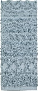 Toalha de banho azul claro com padrão jacquard Teka Florença