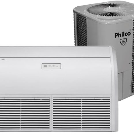 Nome do Produto: Ar Condicionado Split Piso Teto Philco 60000 BTU/h Frio Monofásico PAC60000IPFM15 – 220 Volts Descrição: - Compressor inverter - Design elegante e discreto Especificações: - Método de controle: Remoto - Fator de forma: Minisplit - Fonte de alimentação: Alimentado por energia elétrica - Características especiais: Compressor inverter, Design elegante e discreto - Marca: Philco - Disponível para compra desde: 17 abril 2024 - Ranking dos mais vendidos: Nº 278.546 em Casa, Nº 1.793 em Ar-Condicionado Split - ASIN: ‎B0D217G6CT - Configuração básica: Minisplit - Tipo de instalação: Split - Eficiência: Eficiente - Dimensões da embalagem: 97 x 97 x 97 cm; 79 quilogramas Atributos visíveis: - Material: Plástico (case), metal (unidade externa) - Cor: Branco (unidade interna), cinza (unidade externa) - Tamanho: Grande (unidade interna), compacto (unidade externa) Componentes: - Controle remoto visível - Grade de ventilação na unidade interna Diferenciais técnicos: - Compressor inverter para eficiência energética - Design discreto para melhor integração em ambientes Marca: Philco