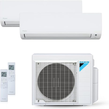 Nome: Ar-condicionado Multi Split Inverter 18000 Btus Daikin Quente e Frio (1 Evap. Hw 9000 + 1 Evap. Hw 12000) 220v Marca: Daikin Cor: Branco Dimensões do produto: 22,5 cm (Profundidade) x 77 cm (Largura) x 28,5 cm (Altura) Peso: 89 kg Capacidade de resfriamento: 18000 BTUs Energia de resfriamento: 18000 unidades térmicas britânicas Ruído: 37 dB Voltagem: 220 Volts Tipo de instalação: Split Configuração básica: Minisplit Modelo: CTXS09PMVM3 – CTXS12PMVM7 Componentes incluídos: 2MXC18RMVM|CTXC09RMVM9 Eficiência energética: 5 Estrelas (Energy Star) Ranking de vendas: Nº 59.098 em Casa, Nº 712 em Ar-Condicionado Split Data disponível para compra: 10 outubro 2024 Tipo de controle: Individual para cada unidade interna Função: Climatização de múltiplos ambientes O equipamento não funciona com bateria ou pilha. Diferenciadores: Sistema Inverter para maior eficiência energética.