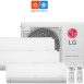 Nome do Produto: Ar Condicionado Multi Split Bi Split Inverter LG 24000 BTUs (1x9000+1x24000) Quente e Frio 220V Marca: LG Especificações: - Voltagem: 220 Volts - Capacidade: 24000 BTUs - Tipo de instalação: Split - Configuração básica: Minisplit - Peso: 12 Kilogramas - Ruído: 44 dB - Energia de resfriamento: 24000 Unidades térmicas britânicas - Certificação: 49961600574 - Características especiais: Compressor inverter Componentes incluídos: Unidades internas e externas, controles remotos Design: - Cor: Branco - Material: Plástico (presumido pela aparência) - Formato: Unidades de ar-condicionado divididas Funcionamento: Refrigeração e aquecimento Diferenciadores: - Compressor inverter - Eficiência energética: 5 Estrelas (Energy Star) Data de Disponibilidade: Desde 10 de fevereiro de 2023 Número do modelo: A3UW24GFA3, AWGZBRZ | AMNW18GSKA0, EMBTBRZ Categorias: Eletrodomésticos > Casa > Ar e Ventilação > Ar-Condicionado > Ar-Condicionado Split Observações: Não funciona a bateria ou pilha.