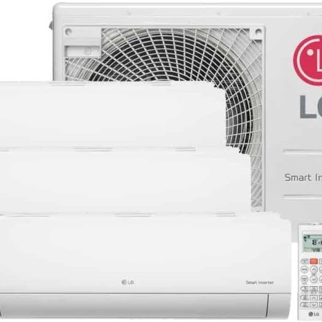 Nome do Produto: Ar Condicionado Multi Split Bi Split Inverter LG 24000 BTUs (1x9000+1x24000) Quente e Frio 220V Marca: LG Especificações: - Voltagem: 220 Volts - Capacidade: 24000 BTUs - Tipo de instalação: Split - Configuração básica: Minisplit - Peso: 12 Kilogramas - Ruído: 44 dB - Energia de resfriamento: 24000 Unidades térmicas britânicas - Certificação: 49961600574 - Características especiais: Compressor inverter Componentes incluídos: Unidades internas e externas, controles remotos Design: - Cor: Branco - Material: Plástico (presumido pela aparência) - Formato: Unidades de ar-condicionado divididas Funcionamento: Refrigeração e aquecimento Diferenciadores: - Compressor inverter - Eficiência energética: 5 Estrelas (Energy Star) Data de Disponibilidade: Desde 10 de fevereiro de 2023 Número do modelo: A3UW24GFA3, AWGZBRZ | AMNW18GSKA0, EMBTBRZ Categorias: Eletrodomésticos > Casa > Ar e Ventilação > Ar-Condicionado > Ar-Condicionado Split Observações: Não funciona a bateria ou pilha.