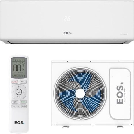 Nome do Produto: Ar-condicionado Split 12000 Btus Eos Master Comfort On/off High Wall Só Frio Easm12000fi/easm12000fe 220v Características Físicas: - Cor: Branco - Dimensões da Embalagem: 60,5 x 60 x 55,5 cm - Peso: 35,5 quilogramas Especificações Técnicas: - Refrigerante: R-32 ou R-410A - Tensão: 220 Volts - Energia de Resfriamento: 12000 Unidades térmicas britânicas - Modelo: EASM12000FI / EASM12000FE - Marca: EOS Funcionalidades: - Controle Remoto - Funções Anti-bactéria e Anti-fungos - Modo ECO: Economia de energia - Exibição da temperatura no painel (display digital) - Botões no controle remoto para diversas funções Informações Adicionais: - Classificação: 4,6 de 5 estrelas (71 avaliações) - Ranking: Nº 383 em Casa, Nº 4 em Ar-Condicionado Split - Disponível para compra desde: 29 fevereiro 2024 - ASIN: B0CXQ7MM6Q Categoria: Eletrodomésticos > Casa > Ar e Ventilação > Ar-Condicionado > Ar-Condicionado Split