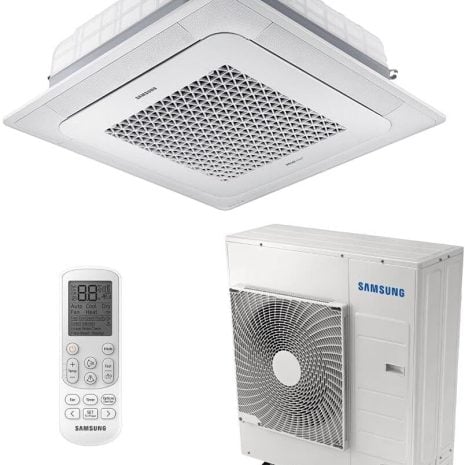 Nome do produto: Ar-condicionado Split Inverter Cassete 36000 Btus Samsung Windfree Quente e Frio Marca: Samsung Modelo: AC036DN4DKG / AC036DXADKG / PC4NUFMANW Tipo: Mini-split cassete Alimentação: Elétrico com fio Tensão: 220 Volts Peso: 24,8 Quilogramas Dimensões da embalagem: 89,8 x 84 x 28,8 cm Características: - Resfriamento rápido - Controle remoto Instalação: Split Eficiência: Eficiente em termos de energia Características visíveis: - Material: Plástico e metais - Cor: Branco - Design: Cassete de teto com grade de ventilação - Componentes: Unidade interna cassete, unidade externa e controle remoto Diferenciadores técnicos: Controle remoto, design de instalação discreta Ranking dos mais vendidos: Nº 78.804 em Casa, Nº 910 em Ar-Condicionado Split ASIN: B0CX25SKRR Disponível para compra desde: 4 março 2024 Categorias Amazon: Eletrodomésticos > Casa > Ar e Ventilação > Ar-Condicionado > Ar-Condicionado Split