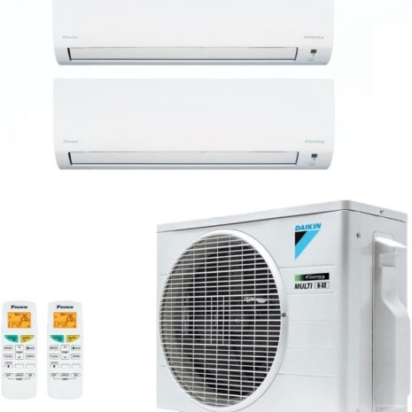 Nome: Ar-Condicionado Bi Split Inverter Daikin 18.000 (1x Evap HW 9.000 + 1x Evap HW 12.000) Só Frio 220V Marca: Daikin Modelo: 3MKC18S5VL|CTKC09S5VL Tipo: Split Cor: Branco Dimensões do produto: 22,3 cm (profundidade) x 77 cm (largura) x 28,5 cm (altura) Peso: 8 kg Capacidade: 18.000 BTUs Energia de resfriamento: 18000 Unidades térmicas britânicas Voltagem: 220 Volts Ruído: 37 dB Componentes incluídos: 3MKC18S5VL|CTKC09S5VL Tipo de instalação: Split Disponível para compra desde: 11 dezembro 2023 ASIN: B0CPZVZHTP Energia: 5 Estrelas (Energy Star) Funcionamento: Não funciona a bateria ou pilha Controles: Dois controles remotos visíveis Diferenciais: Compatível com módulo Wi-Fi (opcional) Categoria Amazon: Eletrodomésticos > Casa > Ar e Ventilação > Ar-Condicionado > Ar-Condicionado Split