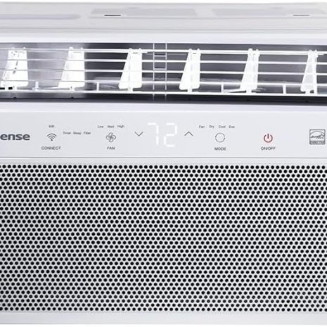 - **Marca**: Hisense - **Modelo**: AW-08CWBRVGU01 - **Tipo de produto**: Ar Condicionado Janela - **Capacidade de resfriamento**: 8.500 BTUs/h - **Aliquota**: 8,5 Litros - **Dimensões**: 44,5 cm (profundidade) x 47 cm (largura) x 33 cm (altura) - **Peso**: 22,9 kg - **Cor**: Branco - **Potência**: 754 watts - **Voltagem**: 127 Volts - **Nível de Ruído**: 58 dB - **Consumo anual de energia**: 610 kWh/ano - **Tipo de instalação**: Janela - **Características especiais**: - Lembrete de luz do filtro - Filtro de pó - Modo silencioso - Controlado remotamente - Ativado por WiFi - **Componentes incluídos**: - 2 selos adesivos - 2 selos de espuma - Controle remoto - Ar condicionado - Calha de suporte - Parafusos - Dreno de água - Anel de vedação - **Certificações**: INMETRO: 001749/2023, ANATEL: 16768-22-05520 - **Ranking**: Nº 5.890 em Casa, Nº 94 em Ar-Condicionado Split - **Avaliações**: 3,9 de 5 estrelas, 7 avaliações - **Data de disponibilidade**: 2 janeiro 2024 - **ASIN**: B0CRBG8RTR - **Configuração**: Stand-alone - **Número da peça**: AW-08CWBRVGU01
