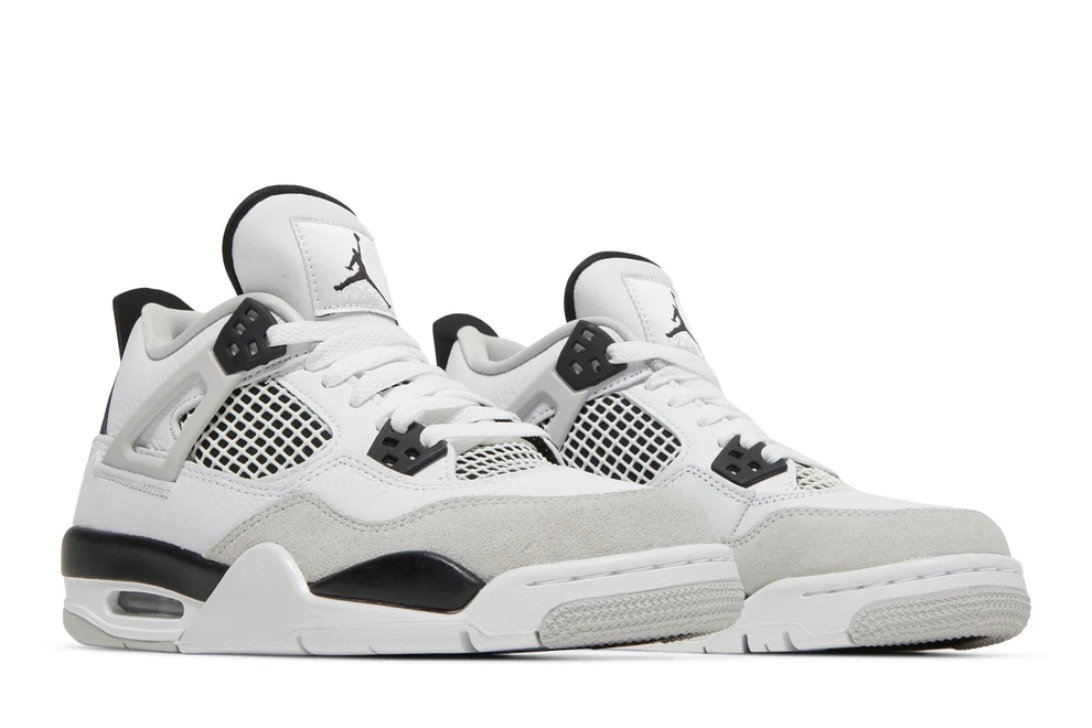 tenis air jordan 4 retro military black branco 570820