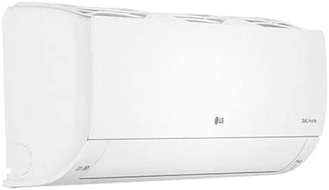 Unidade interna ar condicionado Split LG Dual Inverter vista lateral em ângulo