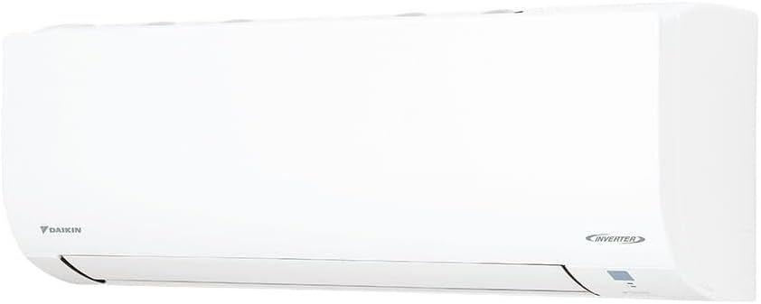 Unidade interna branca ar-condicionado split Daikin Ecoswing 24000 BTUs vista lateral