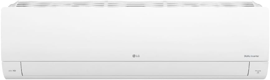 Unidade interna branca do ar-condicionado LG Dual Inverter 9000 Btus, design clean.