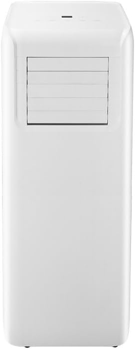 Ar condicionado portátil Gree 10000 BTU/h branco modelo GPC10AP-A6NNA1A 127 volts visto de frente com grade fechada