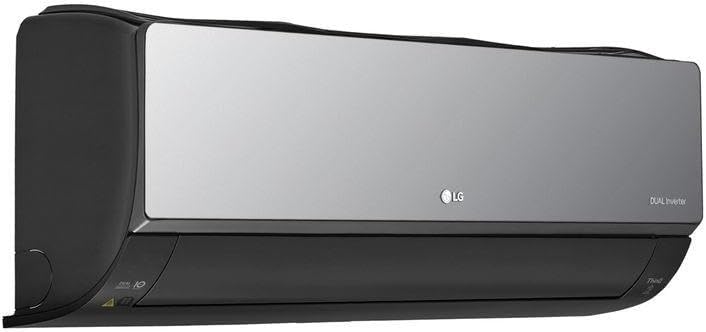 Ar condicionado LG Split Inverter 24000 Btus Artcool vista lateral cinza escuro
