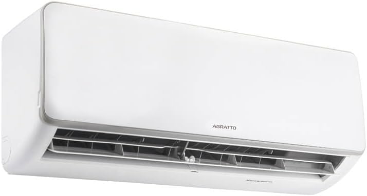 Unidade interna lateral do ar-condicionado split Agratto Neo Inverter com saída de ar aberta