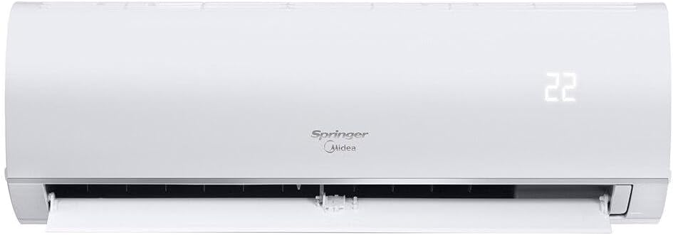 Face do Ar-condicionado Split Springer Midea mostrando temperatura 22°C