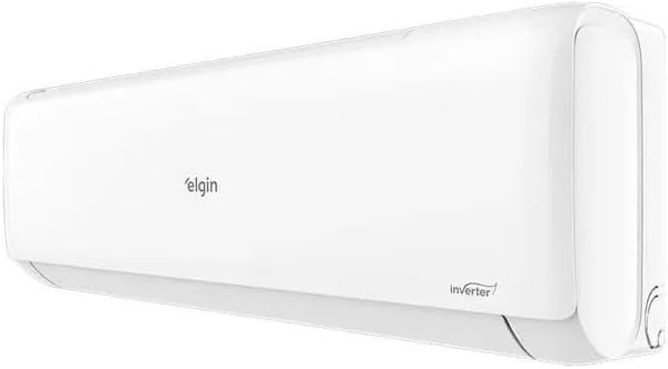 Unidade interna do ar condicionado Elgin Eco Inverter branca vista angular