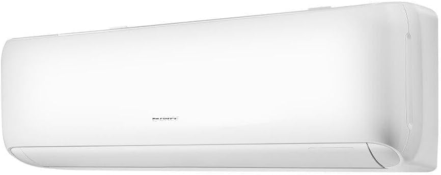 Unidade interna branca do ar-condicionado Split Inverter Gree modelo G-top vista lateral.