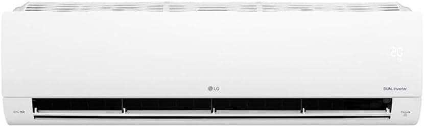 Unidade interna do ar-condicionado LG Dual Inverter 9000 Btus com aletas abertas
