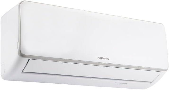 Unidade interna branca do ar-condicionado split Agratto Neo Inverter vista lateral