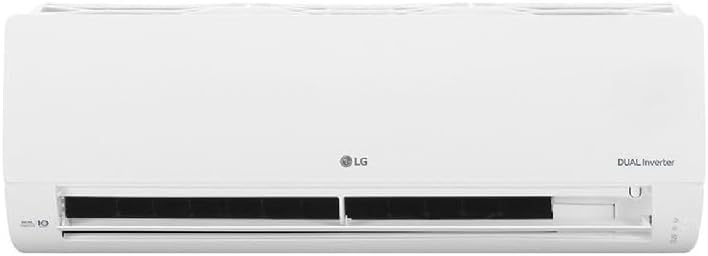 Unidade interna branca do ar condicionado LG Dual Inverter com painel de saída de ar visível.