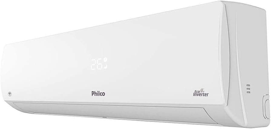 Unidade interna lateral do ar-condicionado Philco Split Inverter 9000 Btus