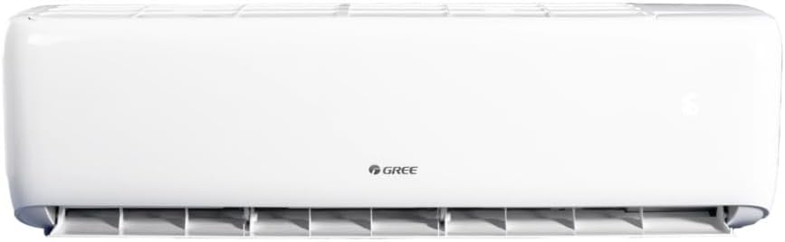 Ar condicionado split Gree G-Top 9000 BTU com saída de ar aberta mostrando aletas.