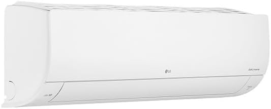 Unidade interna do ar condicionado LG Dual Inverter vista em ângulo