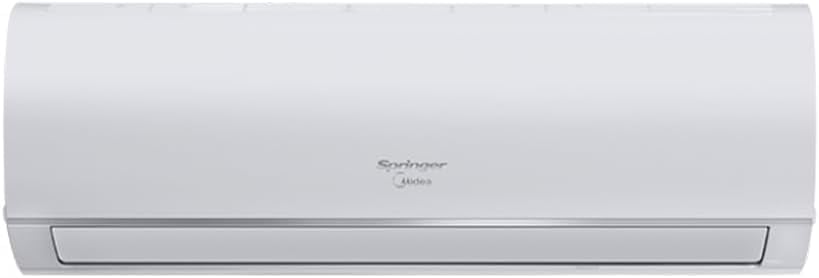 Unidade interna do ar condicionado split Springer Midea Airvolution 18000 Btus branca vista frontal.