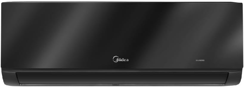 Unidade interna do ar condicionado Split Inverter Midea Black Edition preto 12000 Btus.