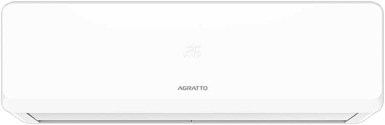 Unidade interna branca do ar-condicionado split Agratto Fit Top 12.000 BTUs vista frontal