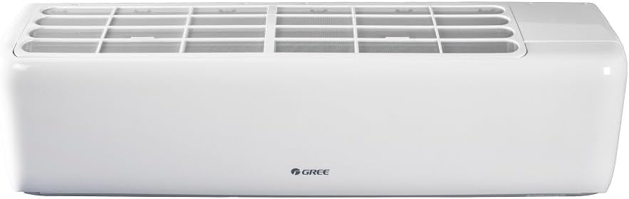 Parte superior da unidade interna do Ar Condicionado Split Gree mostrando grade de ventilação.