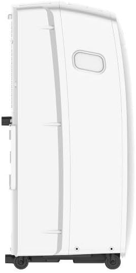 Ar condicionado portátil Hisense branco vista lateral esquerda com alça embutida