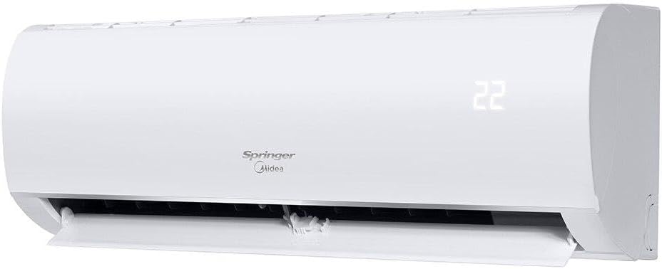 Ar-condicionado Split 9000 Btus com indicação de temperatura 22°C